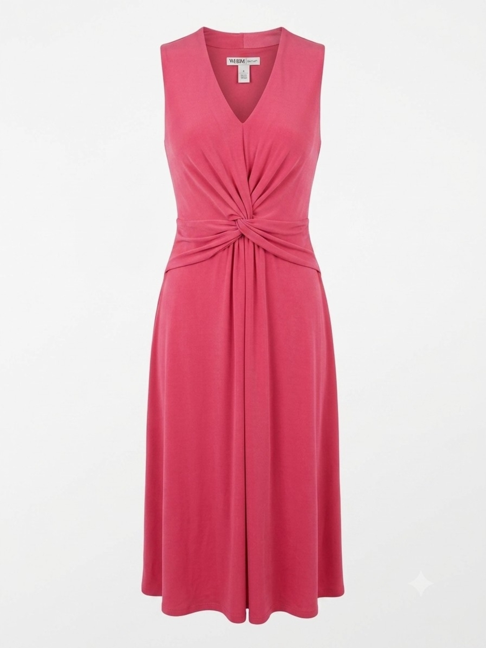 ​WHBM Outlet Carmine Twist Waist Midi Dress Size 0 NWT